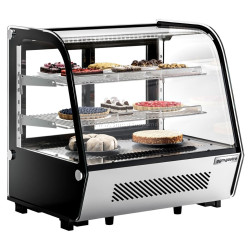 Настольная холодильная витрина GGM Gastro TKVNR120 (Black/Inox)