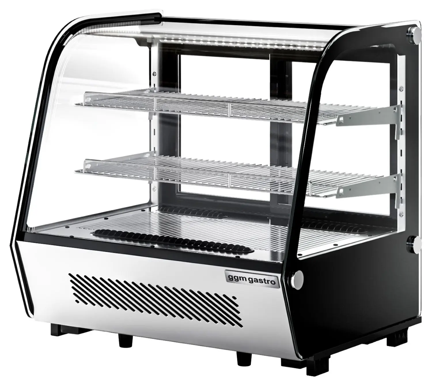 Настольная холодильная витрина GGM Gastro TKVNR120 (Black/Inox) - 4
