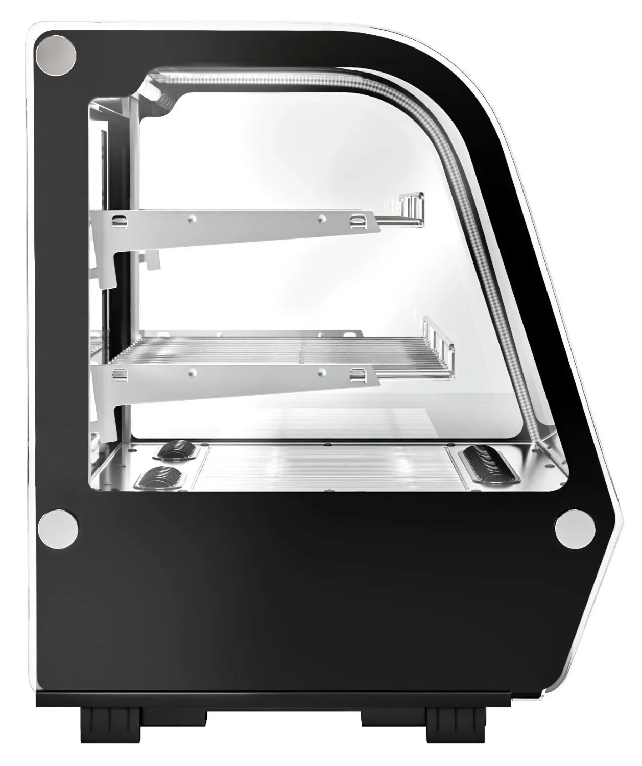 Настольная холодильная витрина GGM Gastro TKVNR120 (Black/Inox) - 5