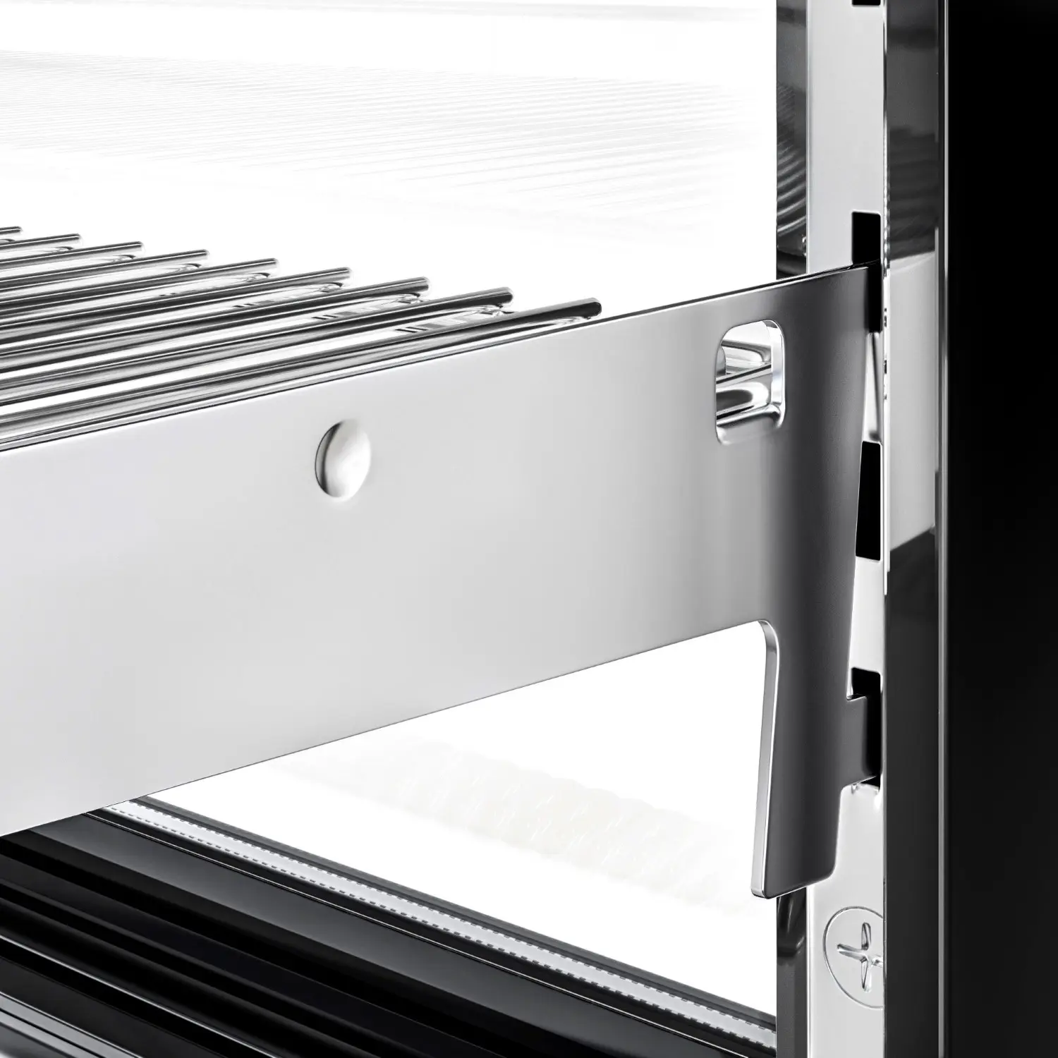 Настольная холодильная витрина GGM Gastro TKVNR120 (Black/Inox) - 10