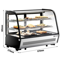 Настольная холодильная витрина GGM Gastro TKVNR160 (Silver/Black) Thumb
