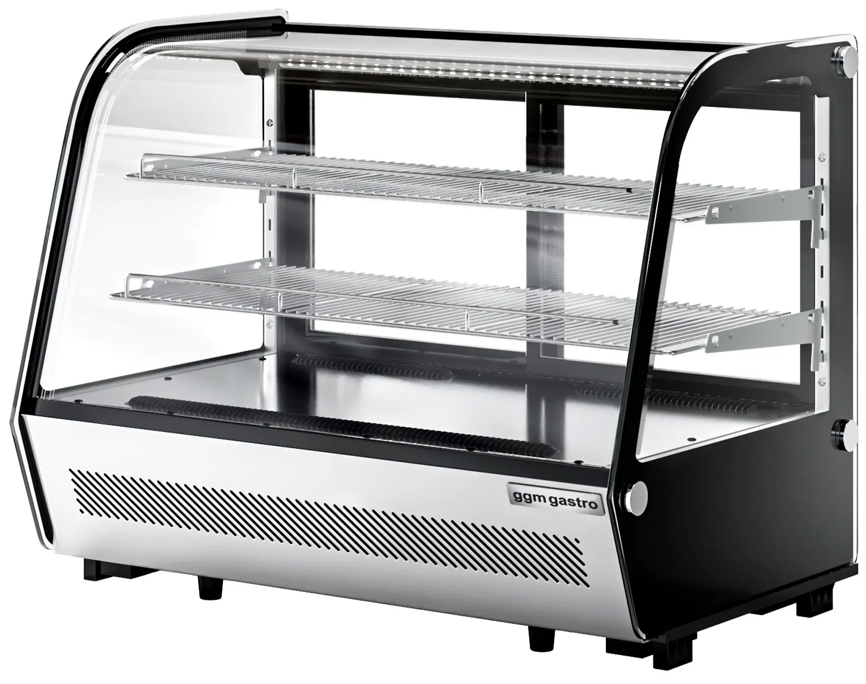 Настольная холодильная витрина GGM Gastro TKVNR160 (Silver/Black) - 4