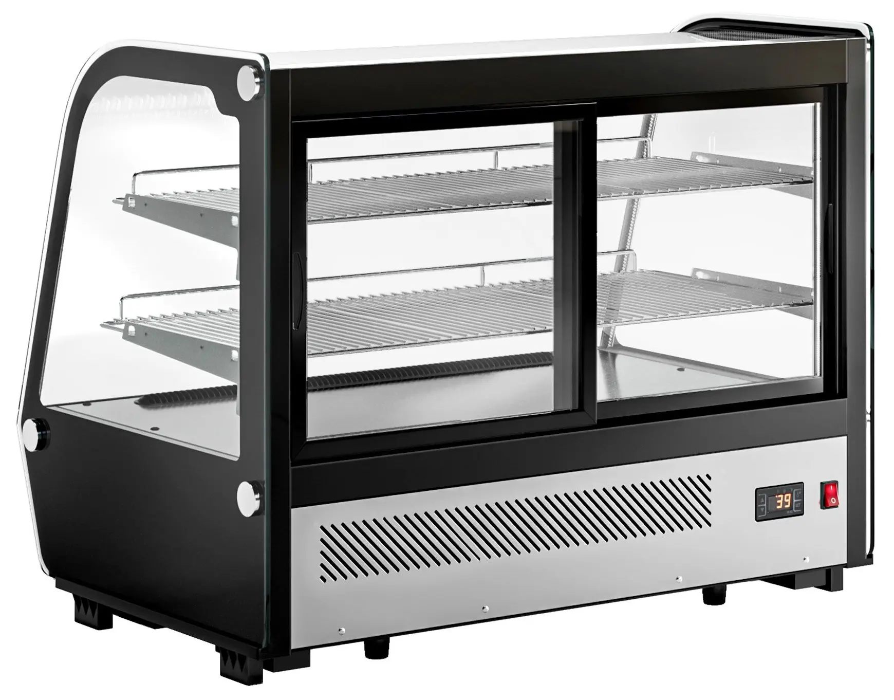 Настольная холодильная витрина GGM Gastro TKVNR160 (Silver/Black) - 5