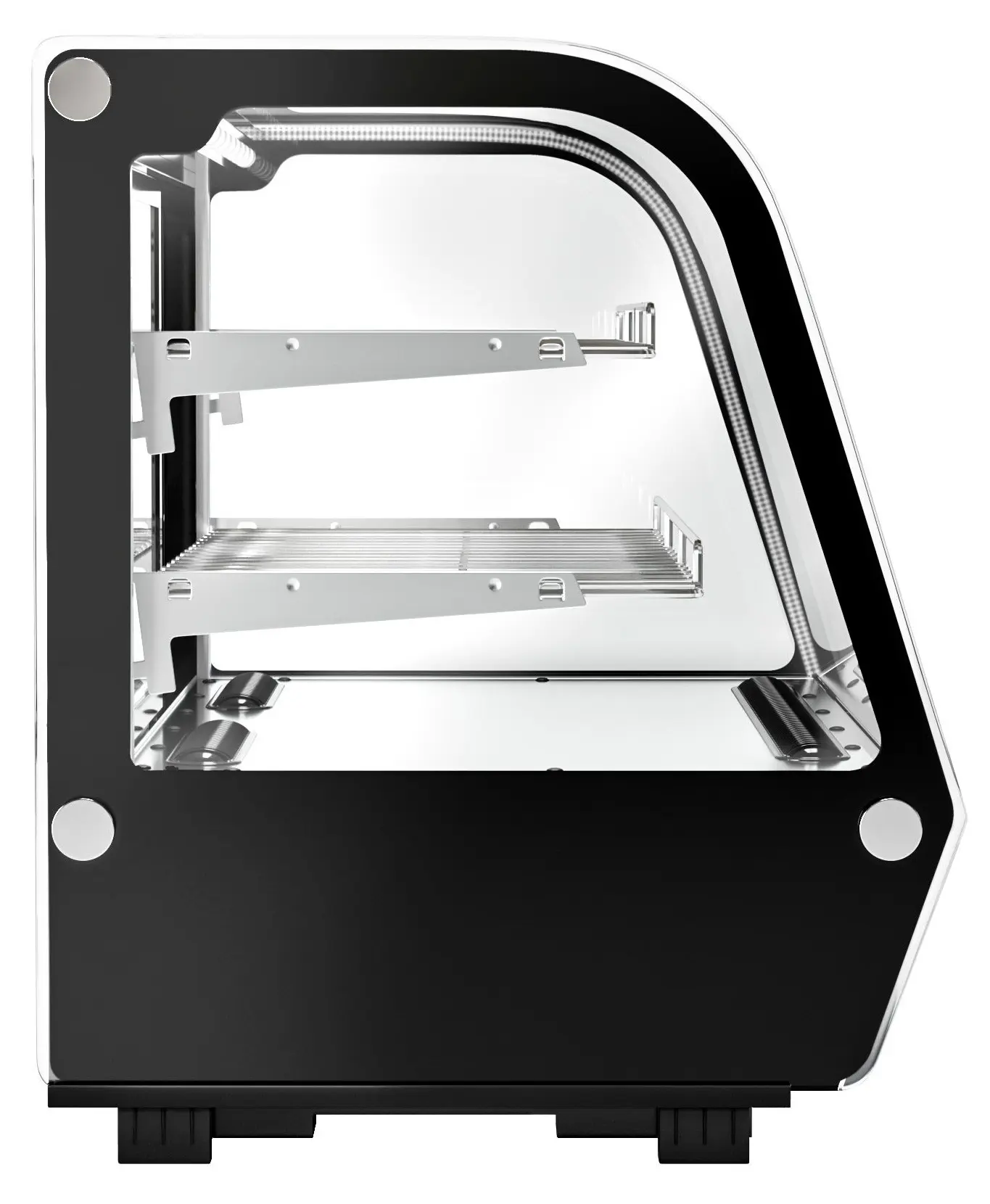 Настольная холодильная витрина GGM Gastro TKVNR160 (Silver/Black) - 6
