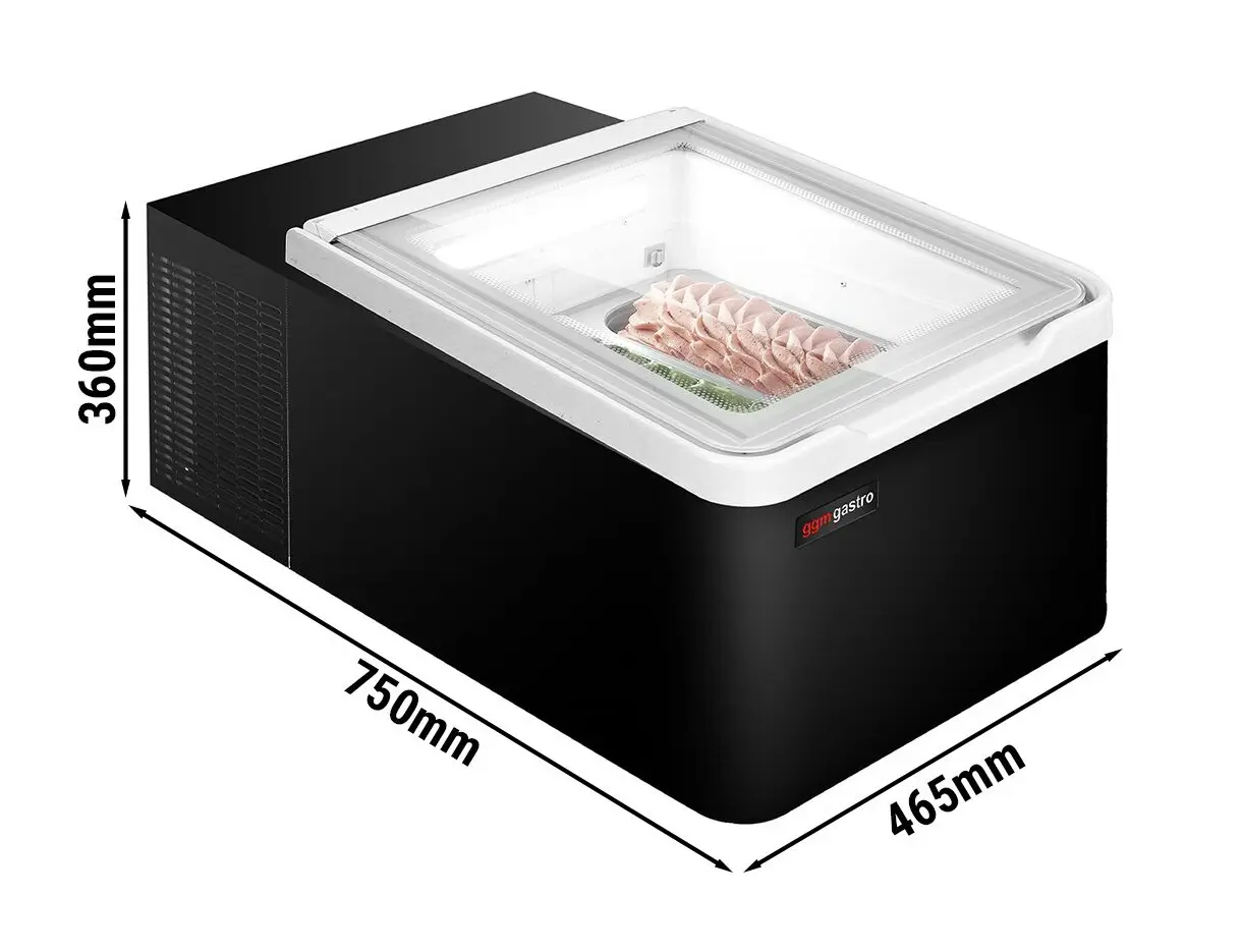 Настольная витрина для мороженого GGM Gastro TEVHA2S (Black) - 8