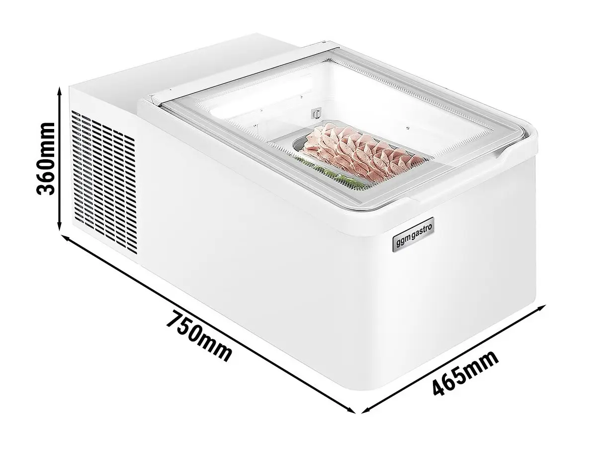 Vitrina de masa pentru inghetata GGM Gastro TEVHA2W (White) - 8