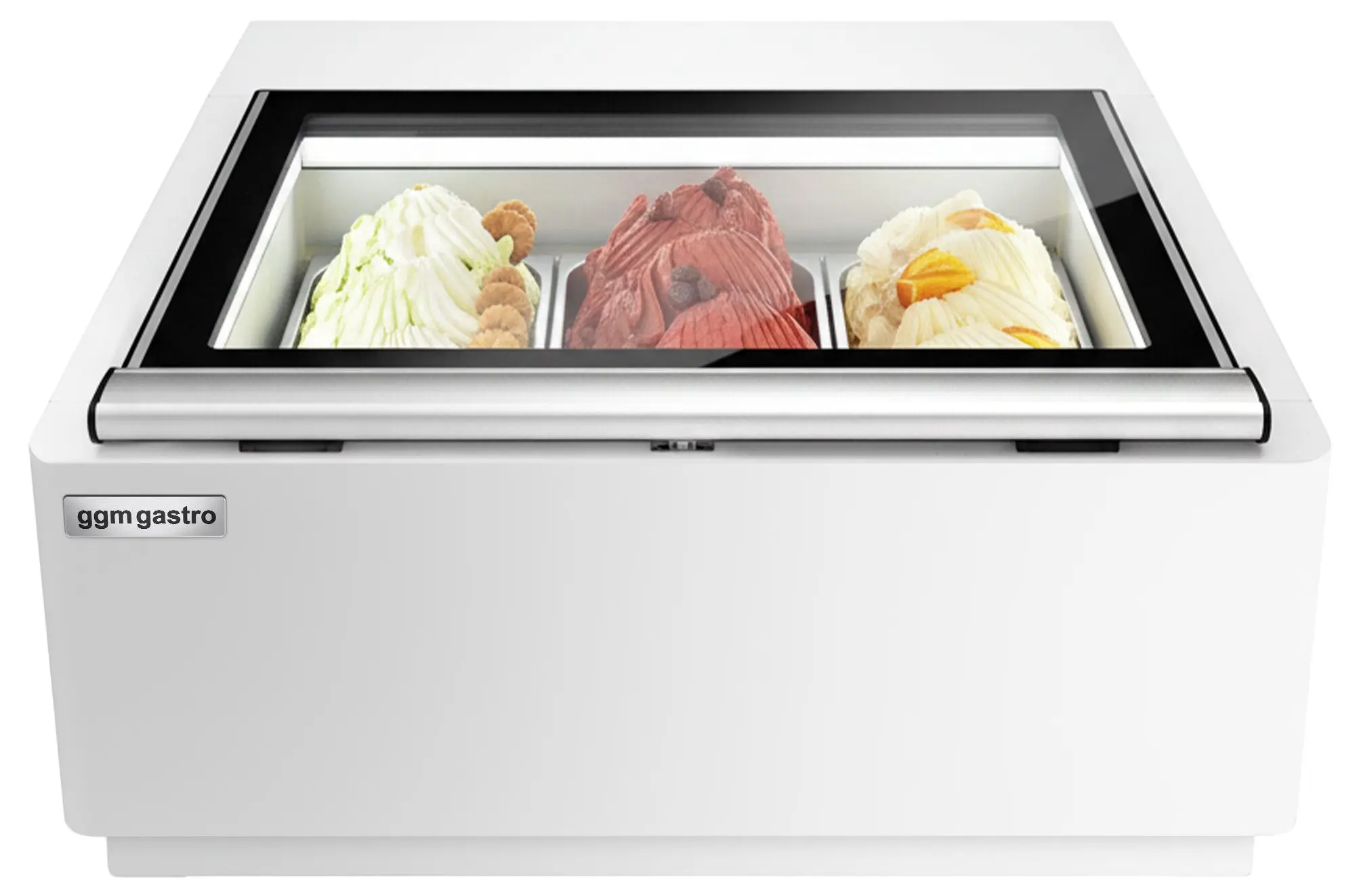 Настольная витрина для мороженого GGM Gastro TEVHA3W (White) - 2