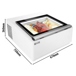 Настольная витрина для мороженого GGM Gastro TEVHA3W (White) Thumb