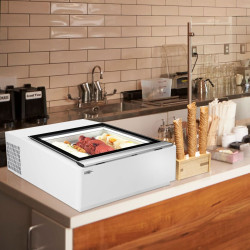 Настольная витрина для мороженого GGM Gastro TEVHA3W (White) Thumb