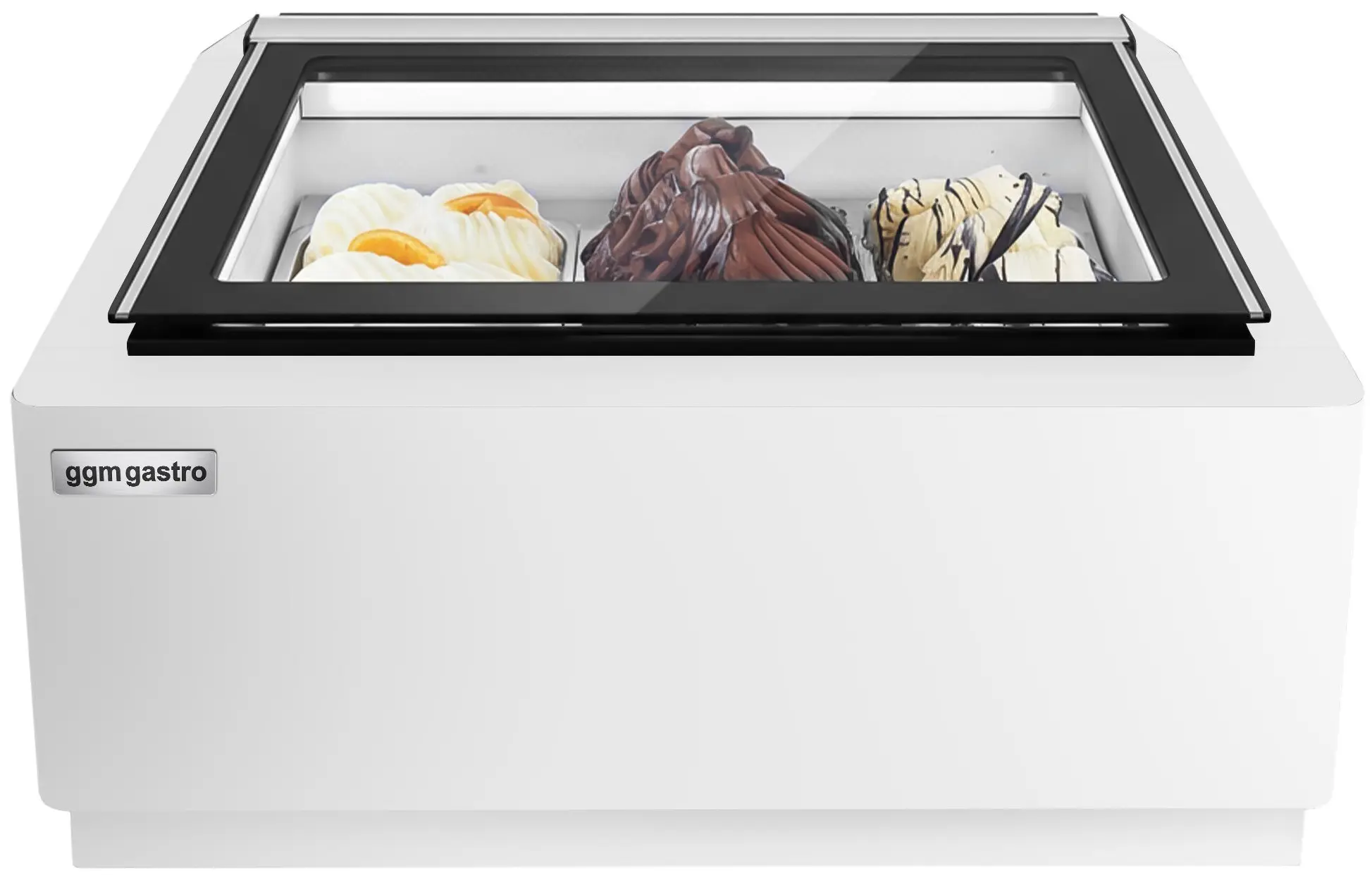 Настольная витрина для мороженого GGM Gastro TEVHA67W (White) - 2