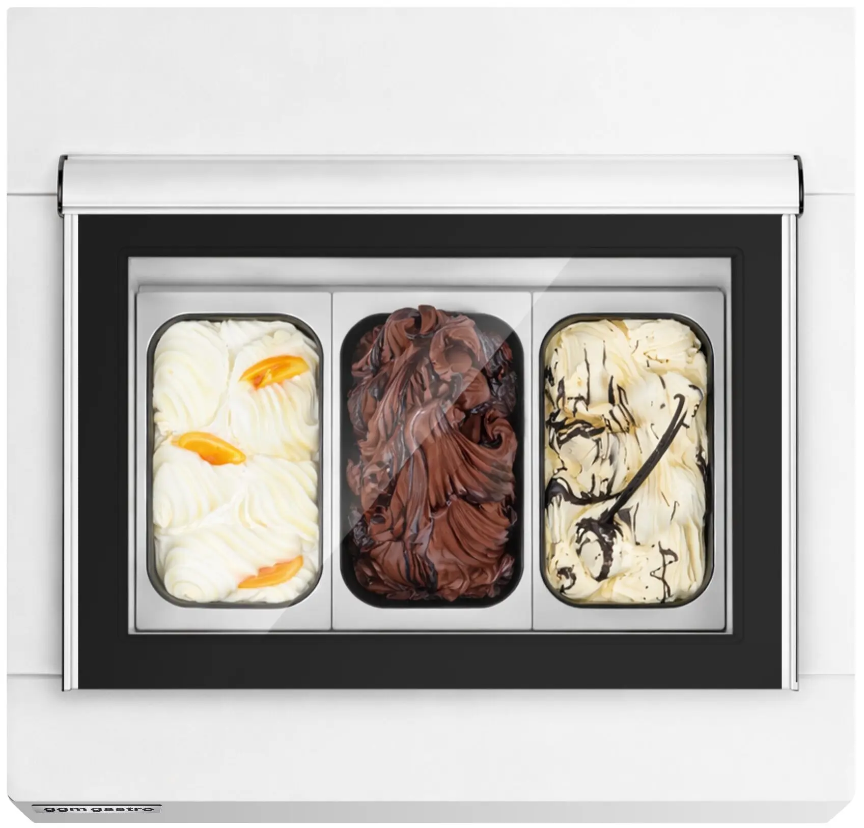 Настольная витрина для мороженого GGM Gastro TEVHA67W (White) - 4