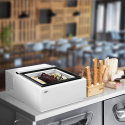 Настольная витрина для мороженого GGM Gastro TEVHA67W (White) Thumb