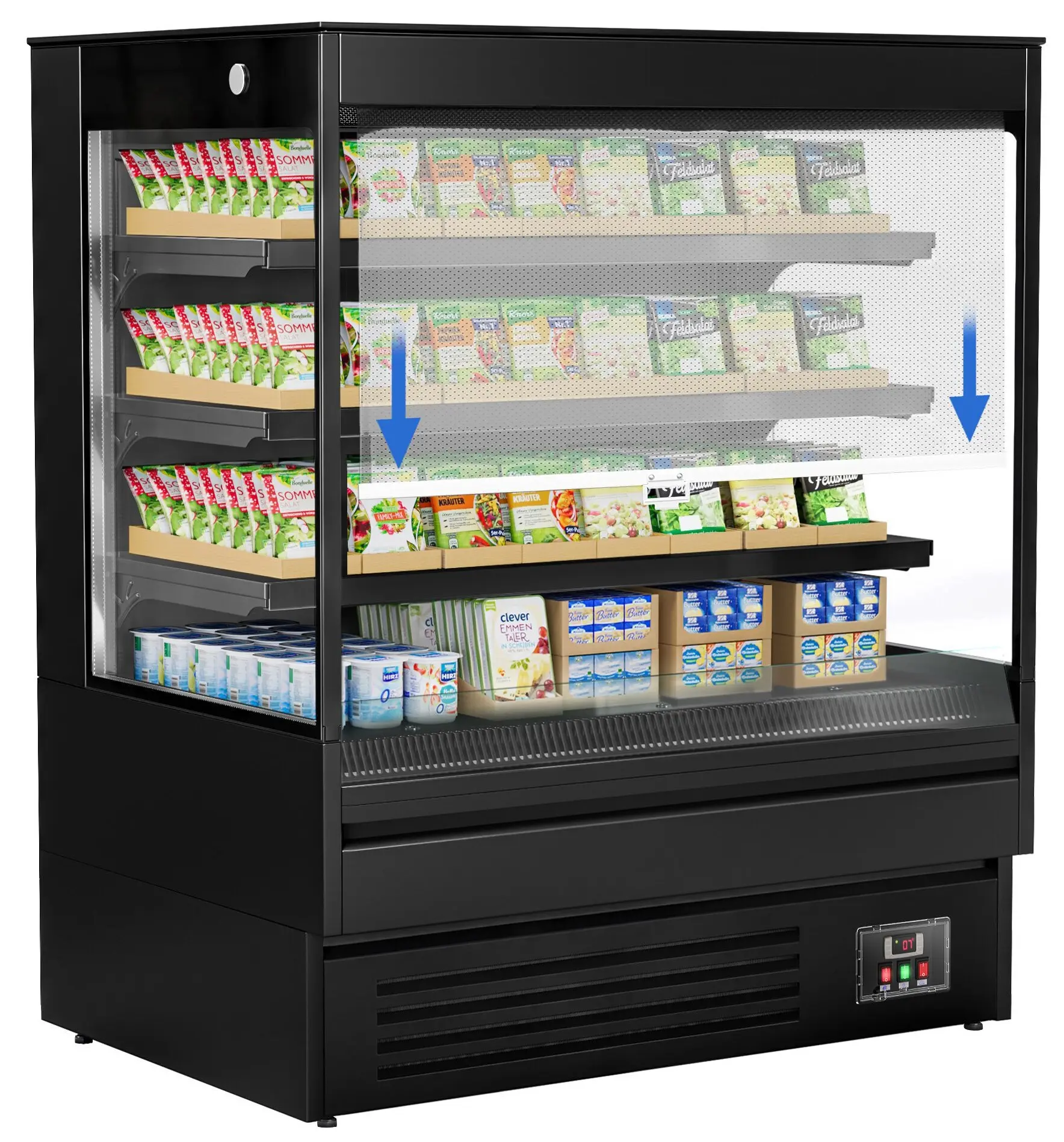 Vitrina frigorifica dschisa GGM Gastro WKBL128E (Black) - 2
