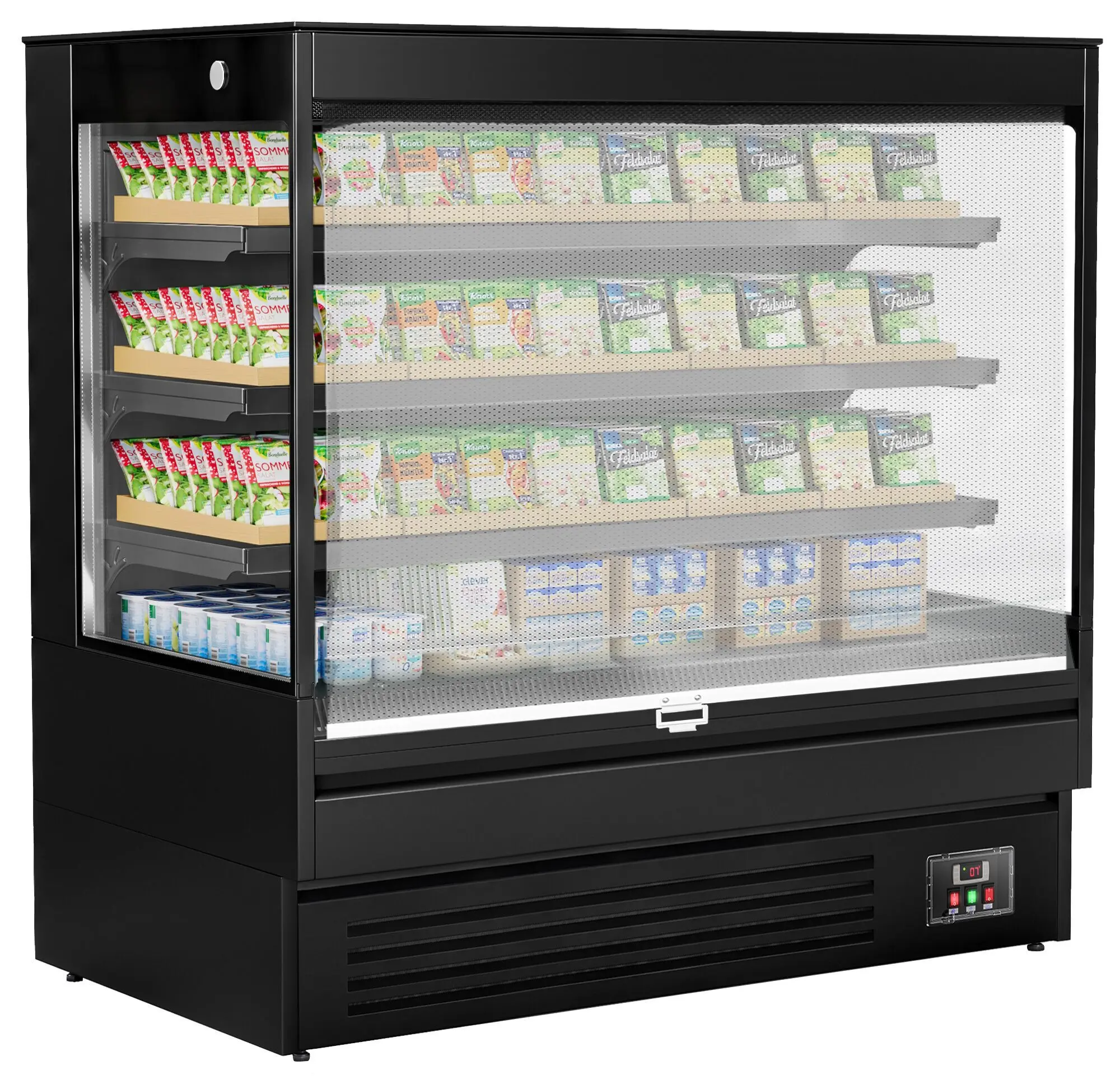 Открытая холодильная витрина GGM Gastro WKBL158E (Black) - 3