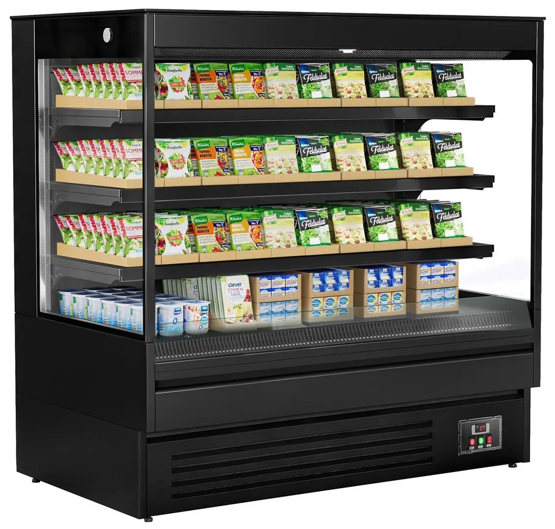 Открытая холодильная витрина GGM Gastro WKBL158E (Black)