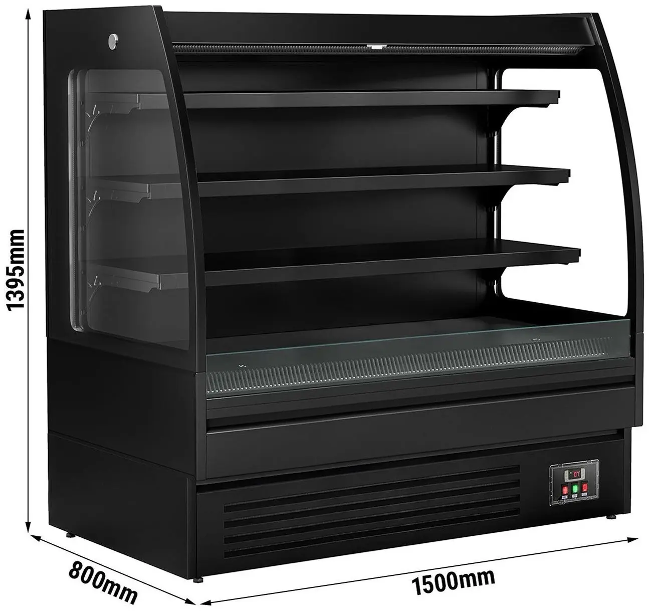Vitrina frigorifica deschisa GGM Gastro WKBL158R (Black) - 11