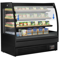 Vitrina frigorifica deschisa GGM Gastro WKBL158R (Black) Thumb