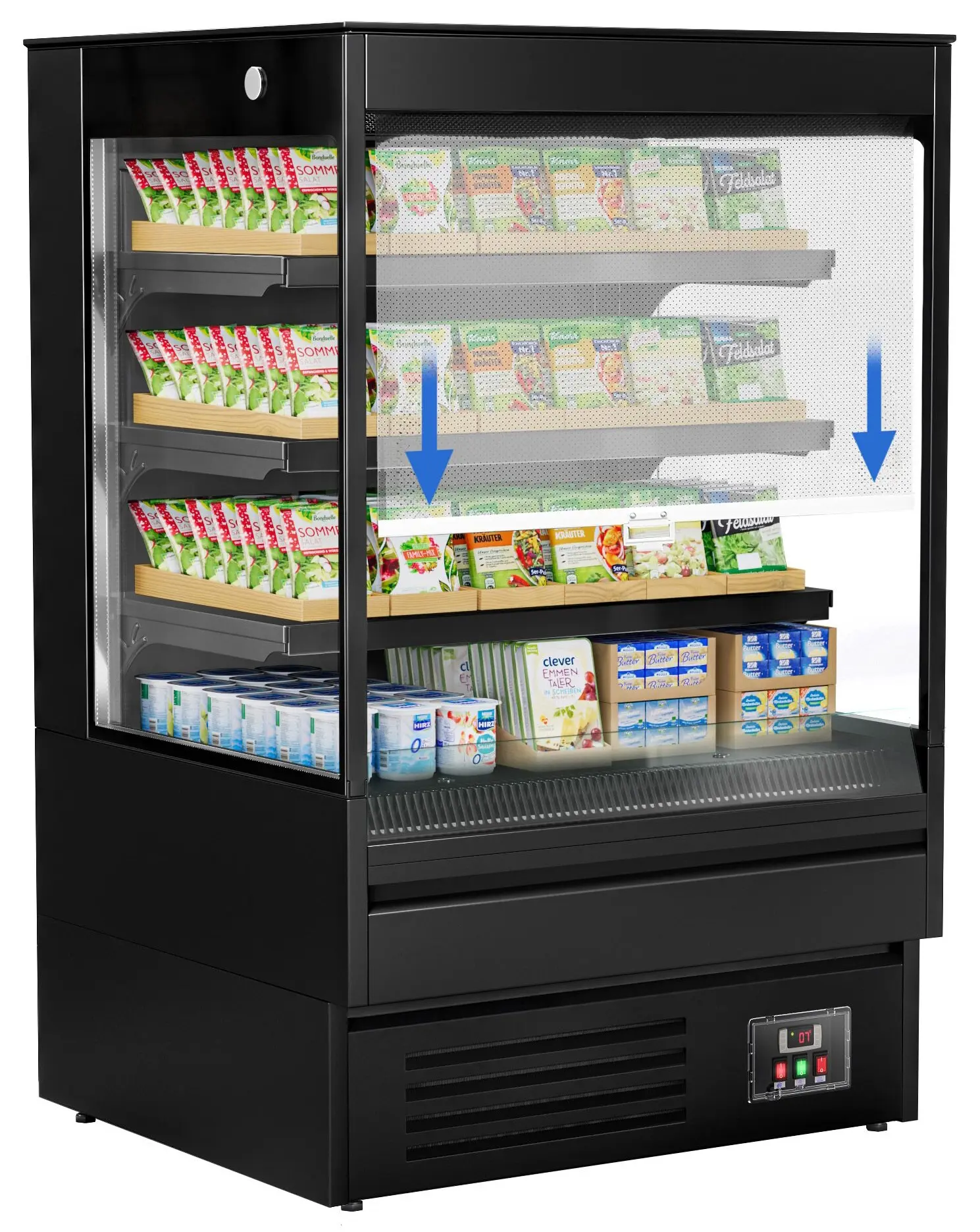 Открытая холодильная витрина GGM Gastro WKBL98E (Black) - 2
