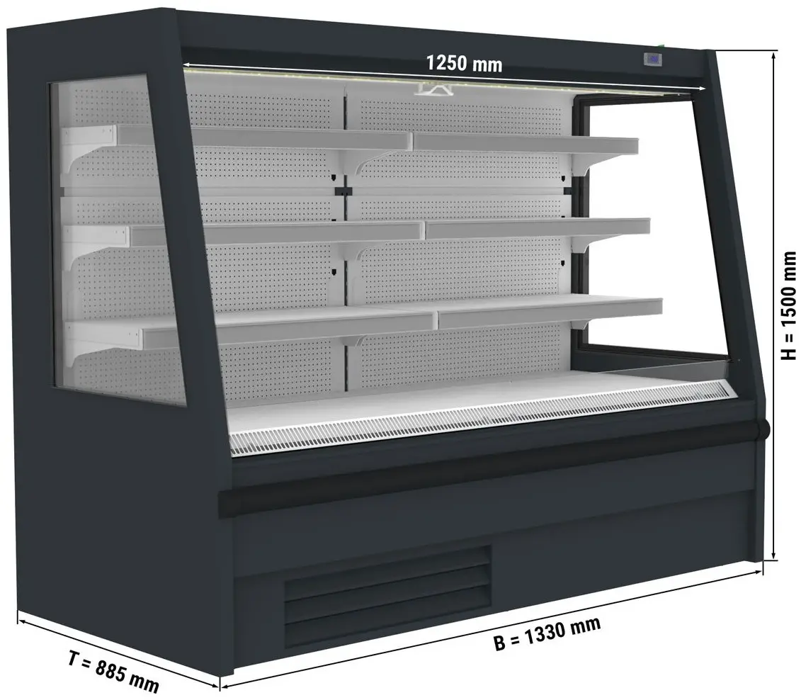 Vitrina frigorifica deschisa GGM Gastro WKI1281S (Black) - 2