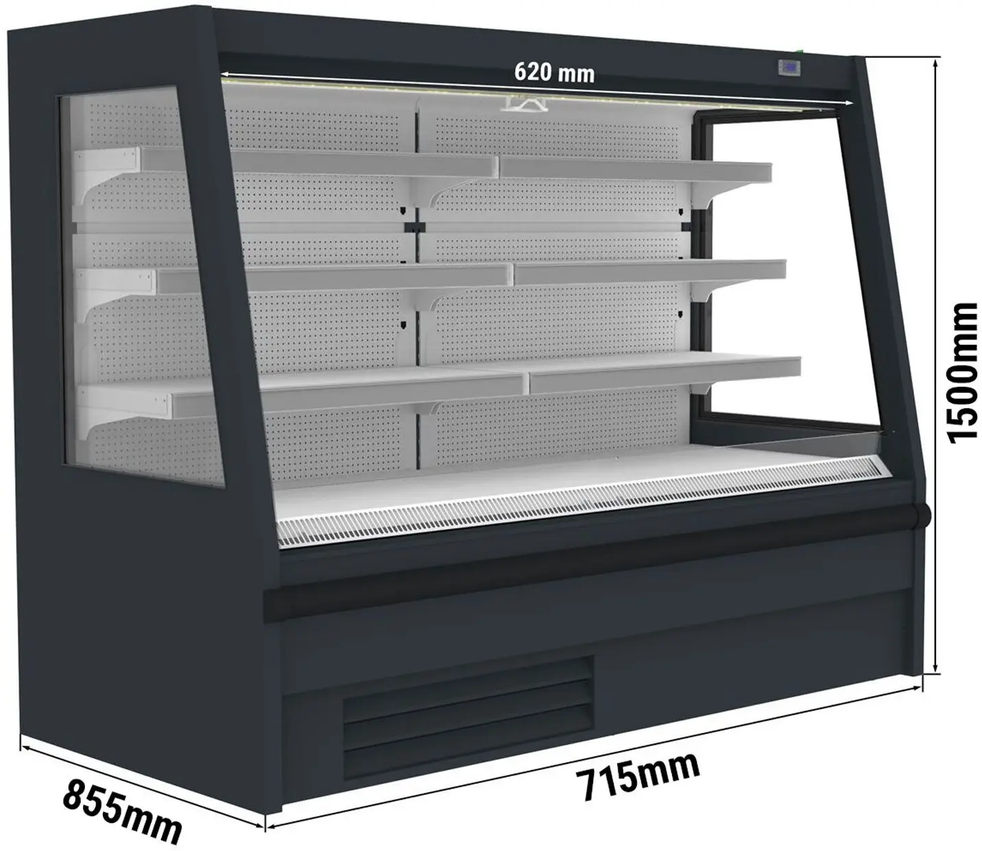 Vitrina frigorifica deschisa GGM Gastro WKI681S (Black) - 2
