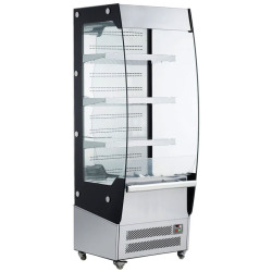 Открытая холодильная витрина GGM Gastro WKRG420 (Black/Inox) Thumb