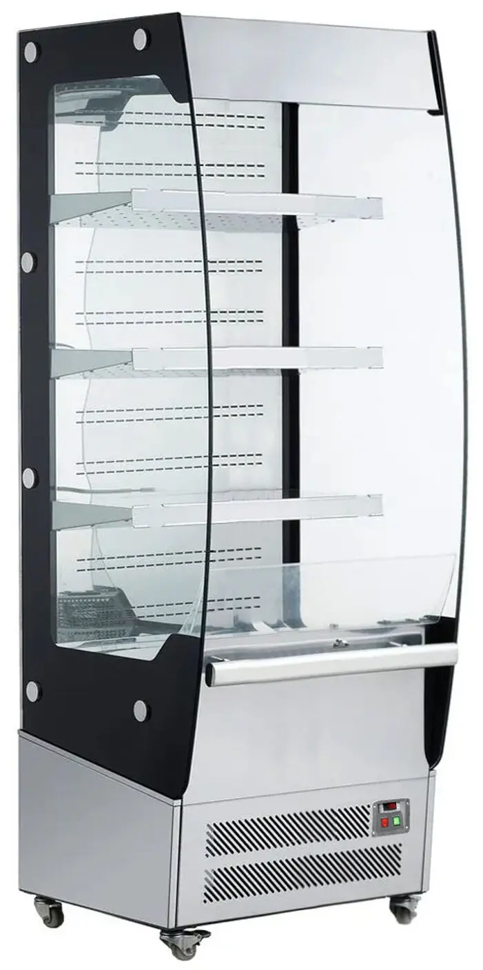 Открытая холодильная витрина GGM Gastro WKRG420 (Black/Inox) - 2