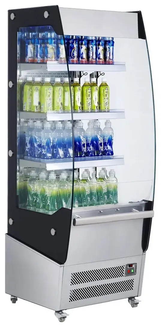 Открытая холодильная витрина GGM Gastro WKRG420 (Black/Inox)