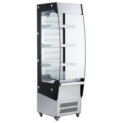 Открытая холодильная витрина GGM Gastro WKRN220N (Black/Inox) Thumb