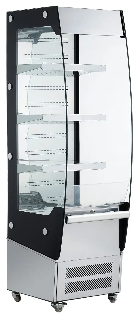 Открытая холодильная витрина GGM Gastro WKRN220N (Black/Inox) - 2