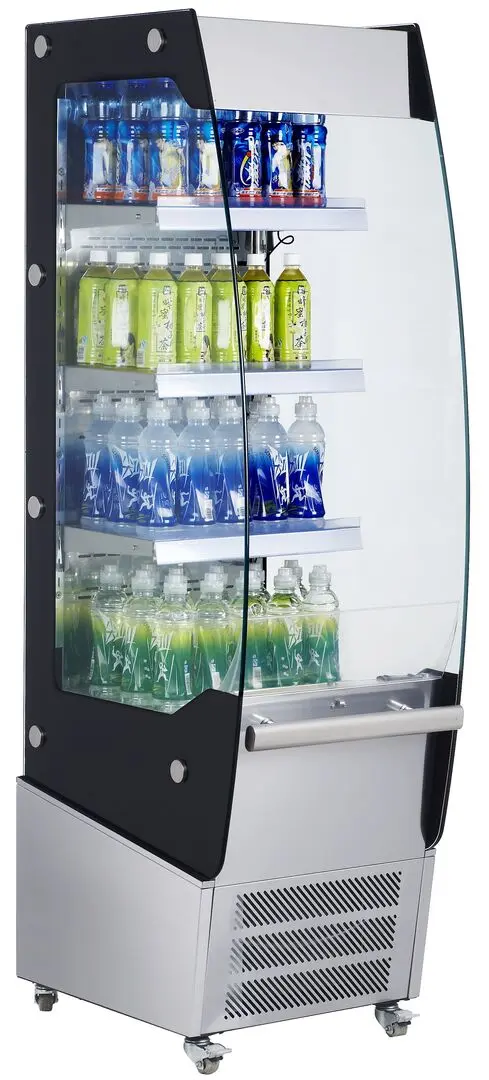 Открытая холодильная витрина GGM Gastro WKRN220N (Black/Inox)