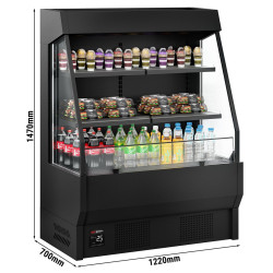 Открытая холодильная витрина GGM Gastro WKRS1220 (Black) Thumb