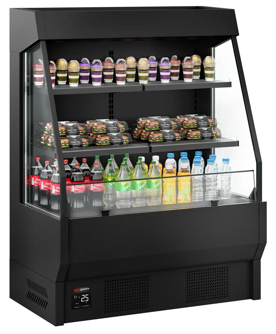 Открытая холодильная витрина GGM Gastro WKRS1220 (Black)