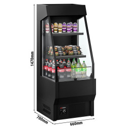 Открытая холодильная витрина GGM Gastro WKRS660 (Black) Thumb
