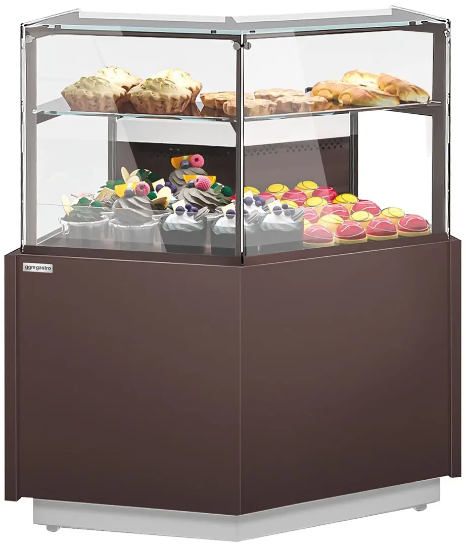 Vitrina frigorifica de patiserie de colt GGM Gastro Riga KUI45A-M (Brown)