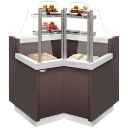 Vitrina frigorifica de patiserie de colt GGM Gastro Riga KUI45I-M (Brown)