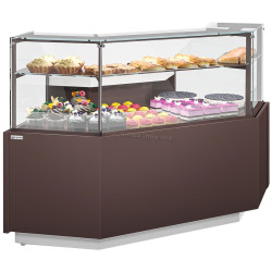 Vitrina frigorifica de patiserie de colt GGM Gastro Riga KUI90A-M (Brown)