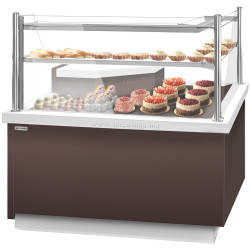 Vitrina frigorifica de patiserie de colt GGM Gastro Riga KUI90AE-M (Brown)