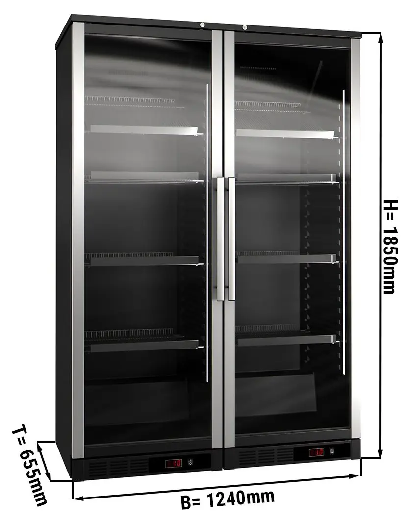 Винная холодильная витрина GGM Gastro WKFA800 (Black) - 2