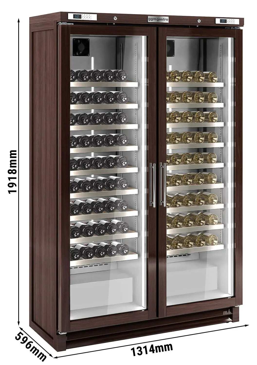 Винная холодильная витрина GGM Gastro WKI700 (Brown) - 3