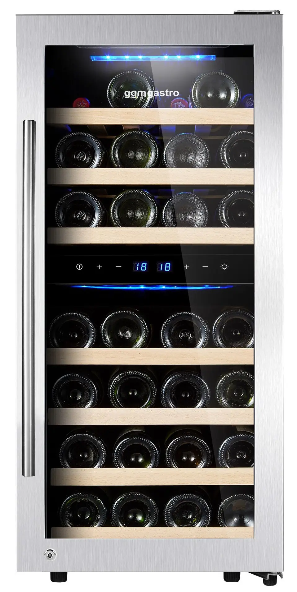 Винная холодильная витрина GGM Gastro WKM100ES-2N (Black/Silver) - 3