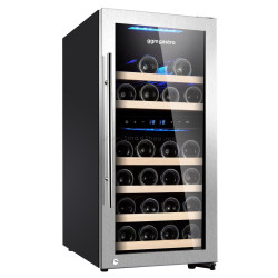 Винная холодильная витрина GGM Gastro WKM100ES-2N (Black/Silver)