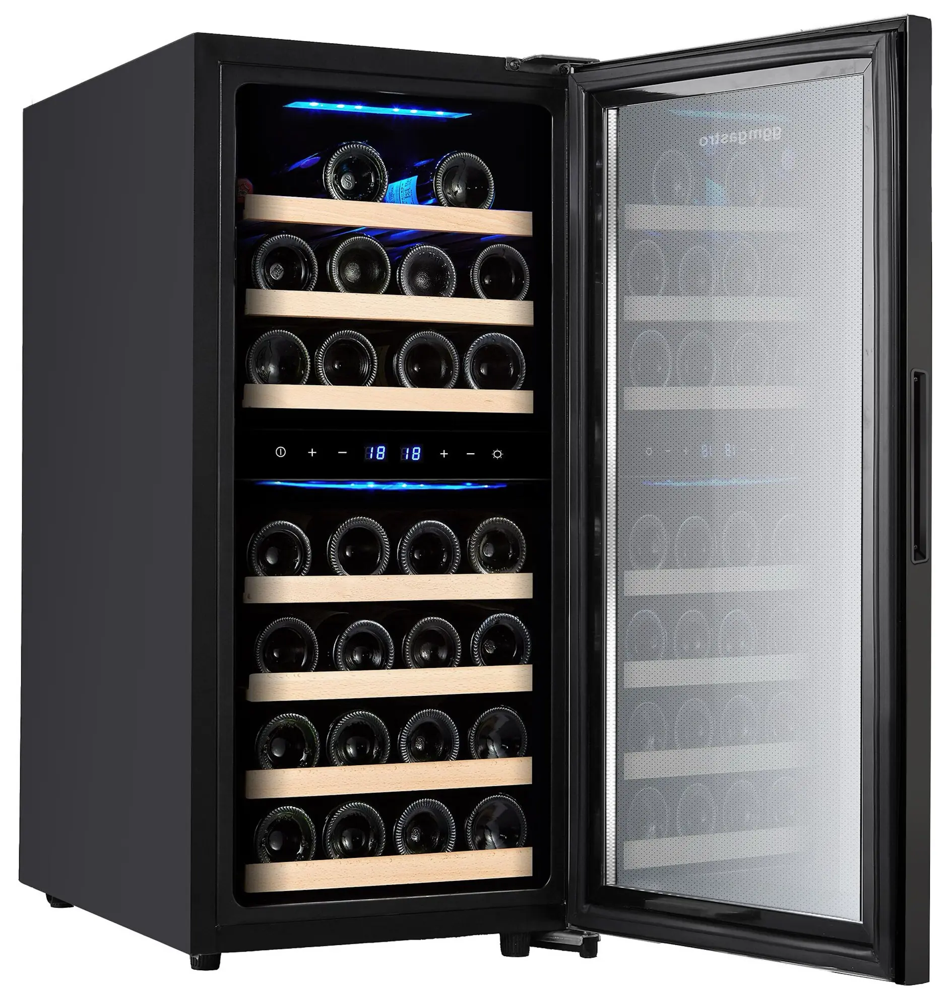 Винная холодильная витрина GGM Gastro WKM100S-2N (Black) - 2