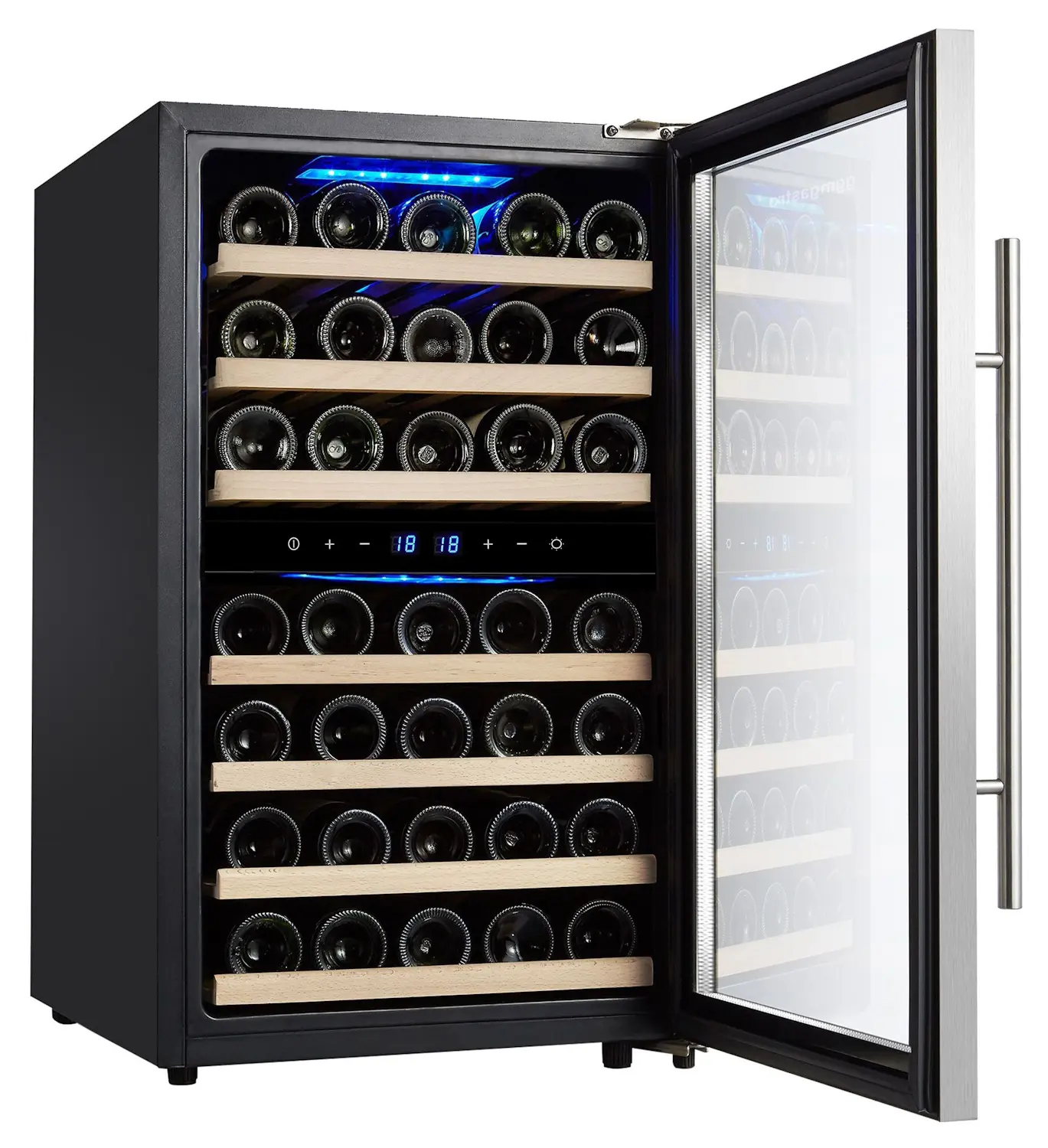 Винная холодильная витрина GGM Gastro WKM120ES-2N (Black/Silver) - 2