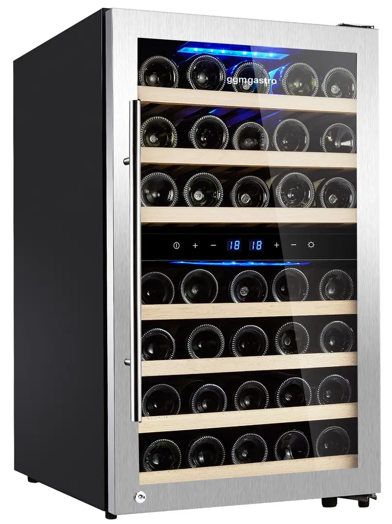 Винная холодильная витрина GGM Gastro WKM120ES-2N (Black/Silver)