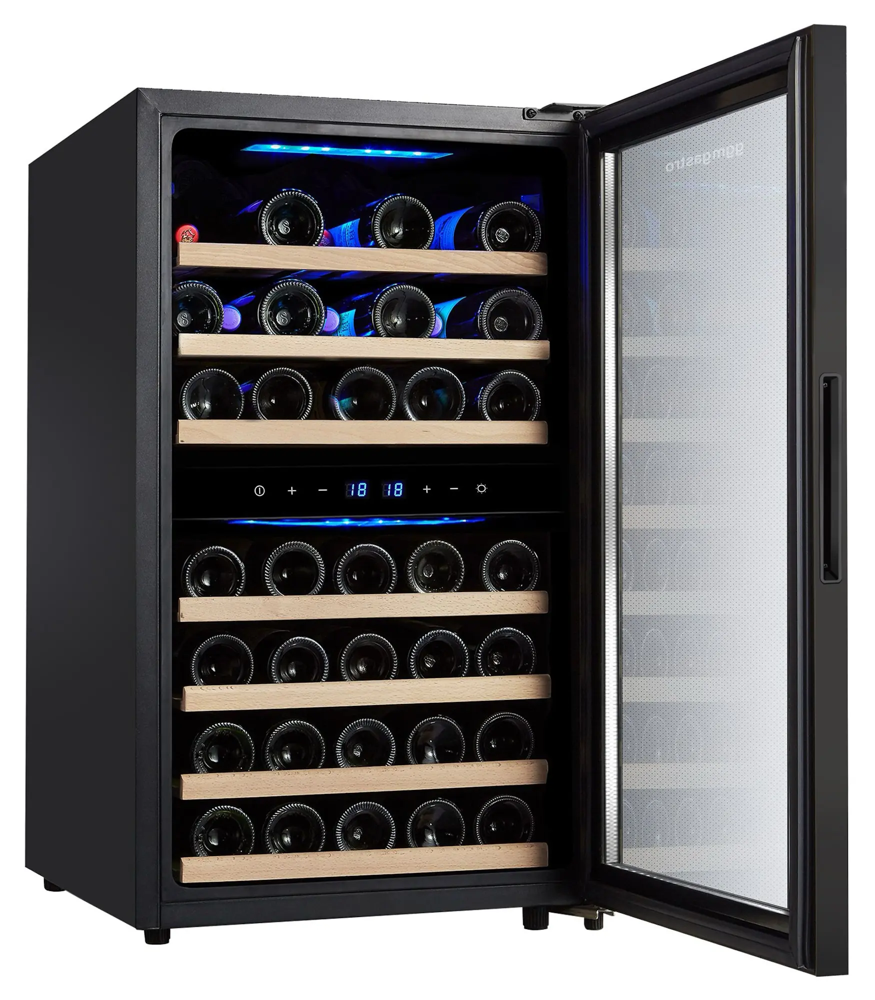 Vitrina frigorifica de vinuri GGM Gastro WKM120S-2N (Black) - 2