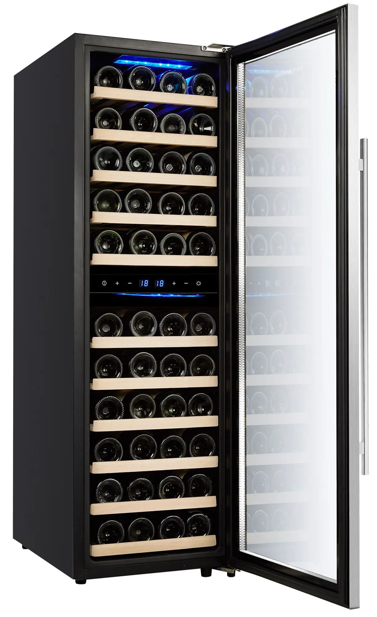 Винная холодильная витрина GGM Gastro WKM160ES-2N (Black/Silver) - 2