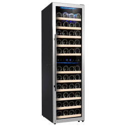 Винная холодильная витрина GGM Gastro WKM160ES-2N (Black/Silver)