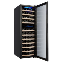 Винная холодильная витрина GGM Gastro WKM160S-2N (Black) Thumb