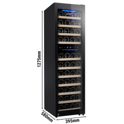 Винная холодильная витрина GGM Gastro WKM160S-2N (Black) Thumb