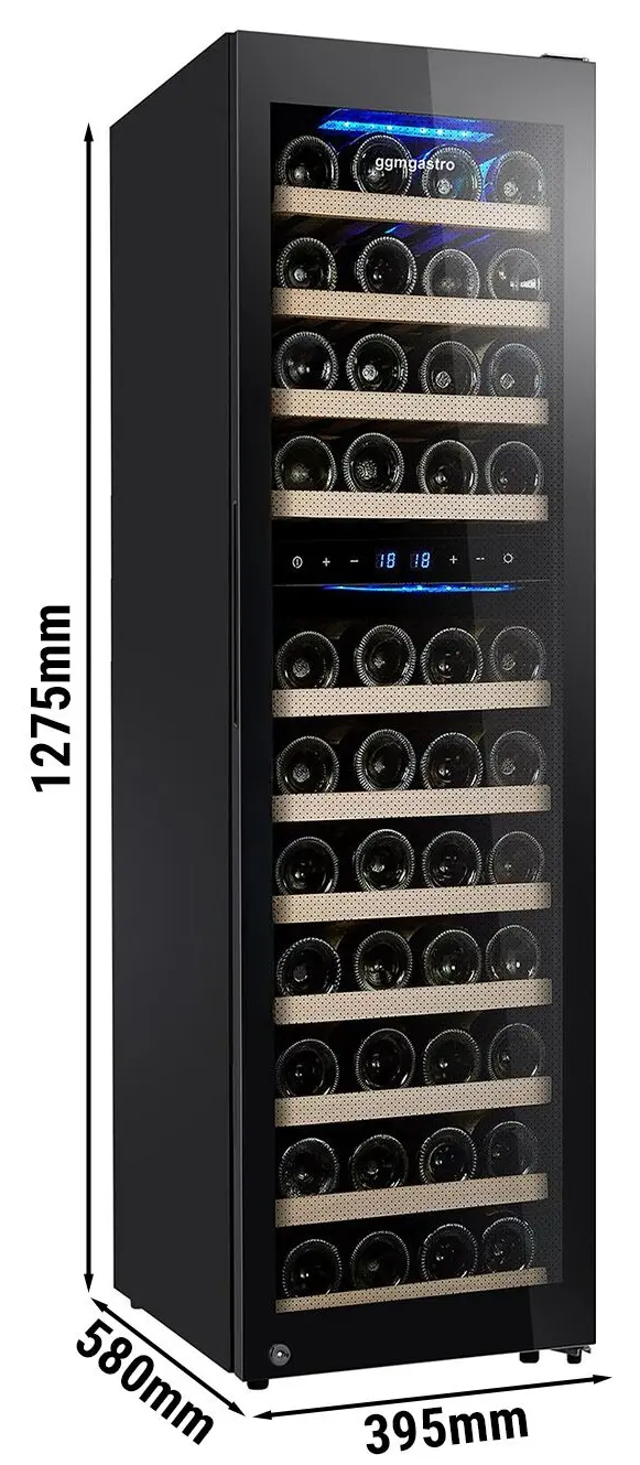 Винная холодильная витрина GGM Gastro WKM160S-2N (Black) - 5